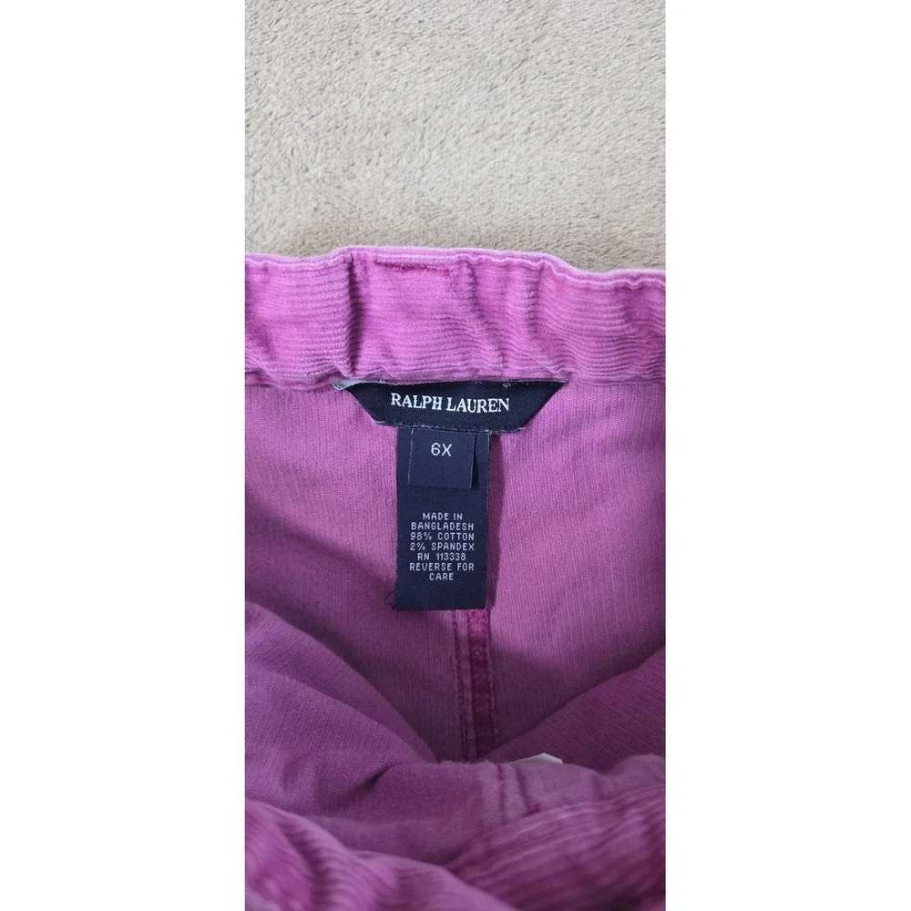Vintage Ralph Lauren Skort Skirt Girls 6 Velvet corduroy Cotton GL545955